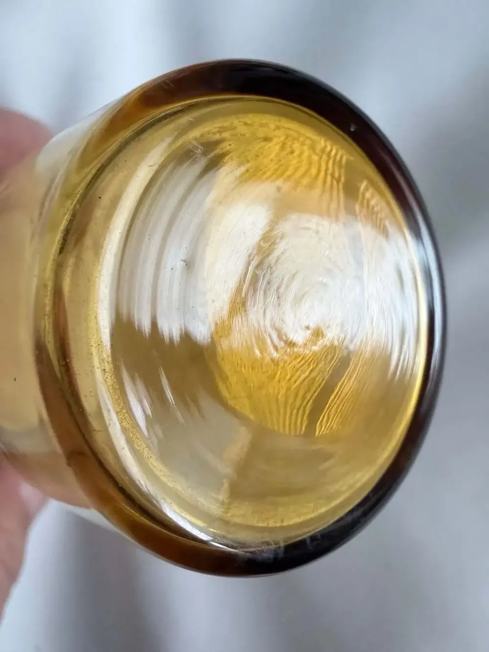 Vintage Amber Glass Tumblers Set Of 5 5 Inches Amber Barware